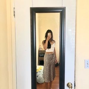 PRINCESS POLLY CHEETAH MIDI SKIRT